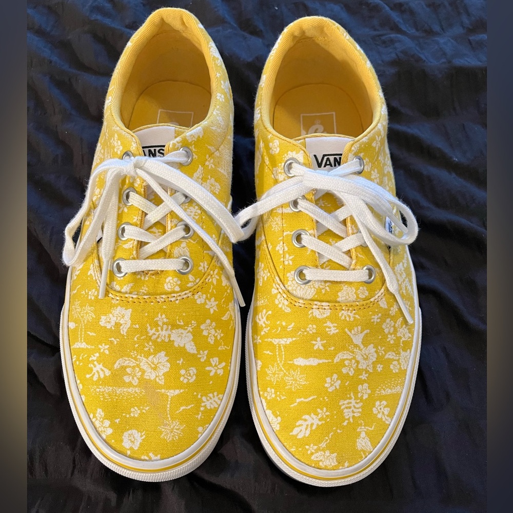 Women’s VANS Floral Shoes (Yellow)